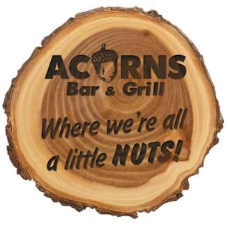 9" Old West Log Elm Wood Plaque