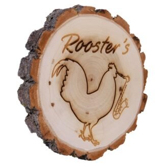 7" Old West Log Cottonwood Plaque