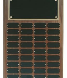 Genuine Walnut Step Edge Perpetual Plaque with 36 Plates