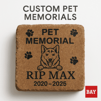 Sand Carved Pet Memorials, Markers & Gifts - 6"x6" Tan Brick Paver